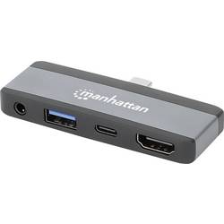 Manhattan USB-C® dokovací stanice USB-C 4-in-1 Dockingstation USB C-Stecker auf HDMI USB-A USB-C PD 3,5 mm Klinke napájení USB-C®