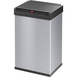 Hailo Big-Box Swing L 8401210 odpadkový koš, 35 l, ocelový plech, (d x š x v) 340 x 339 x 545 mm, stříbrná, černá, se samouzavíracím víkem, 1 ks