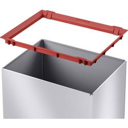 Hailo Bix-Box Swing XL 8602210 odpadkový koš, 52 l, ocelový plech, (d x š x v) 340 x 339 x 763 mm, stříbrná, černá, se samouzavíracím víkem, 1 ks