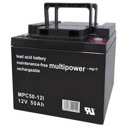 multipower MPC50-12I 117756 olověný akumulátor 12 V 50 Ah olověný se skelným rounem (š x v x h) 199 x 171 x 166 mm šroubované M6 odolné proti více cyklům,