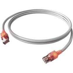 Easylan CS1OAADAD0015 RJ45 síťové kabely, propojovací kabely CAT 6A S/FTP 1.5 m šedá s LED 1 ks