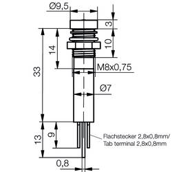 Signal Construct SWZU08628CRA indikační LED bílá 230 V/AC, 130 V/DC Tray