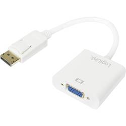LogiLink CV0059B adaptér [1x zástrčka DisplayPort - 1x VGA zásuvka] bílá 15.00 cm
