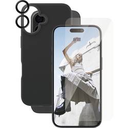 PanzerGlass CARE by ® Panzerglas 3-in-1 Protection zadní kryt na mobil Apple iPhone 16 černá, transparentní indukční nabíjení B1393+95875+95890
