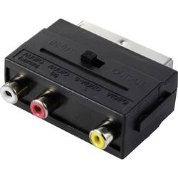 SpeaKa Professional SP-13442696 SCART adaptér [3x cinch zásuvka - 1x SCART zástrčka] černá