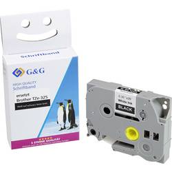 páska do štítkovače G&G BB-B-G-325 kompatibilní náhradní Brother TZe-325 Barva pásky: černá Barva písma: bílá 9 mm 8 m
