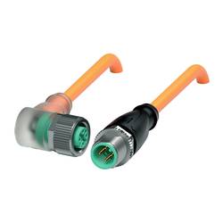 Pepperl+Fuchs V1-W-E8W-OR0,6M-POC-V1-G upravený zástrčkový konektor pro senzory - aktory, 224706, piny: 4, 4, 0.6 m, 1 ks