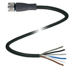 Pepperl+Fuchs V15-G-BK50M-PUR-U/ABG upravený zástrčkový konektor pro senzory - aktory, 240004-100040, piny: 5, 50 m, 1 ks