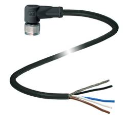 Pepperl+Fuchs V1-W-BK5M-PUR-O1S upravený zástrčkový konektor pro senzory - aktory, 240005-100009, piny: 4, 5 m, 1 ks