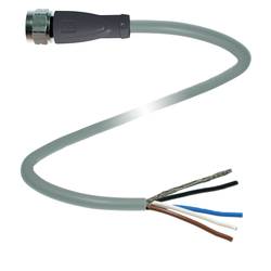 Pepperl+Fuchs V1-GV4A-15M-PUR-ABG0 upravený zástrčkový konektor pro senzory - aktory, 235338, piny: 4, 15 m, 1 ks