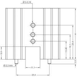 TRU COMPONENTS 1586625 TC-V8511Y-203 lisovaný chladič 4 K/W (d x š x v) 50.8 x 41.6 x 25 mm TO-220 , TOP-3 , SOT-32