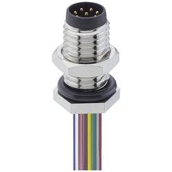 Lutronic 0831 ... T8CW ... vestavný zástrčkový konektor pro senzory - aktory, 0831 08 T8CW 0,5m, piny: 8, 1 ks