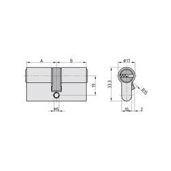 Basi VB5201-1520-0020 dvojitá profilová cylindrická vložka 45 / 50mm
