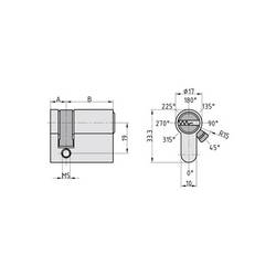 Basi VB5021-0000-0020 poloviční profilová cylindrická vložka 10 / 30mm