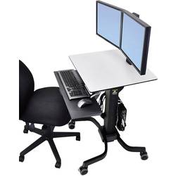 Ergotron WorkFit-C 2násobný TV kolečkový vozík 25,4 cm (10) - 61 cm (24) černá, šedá nastavitelná výška, odkládací místo na klávesnici, otočný