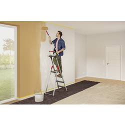 Hailo L100 TOPLINE 8050-307 hliník štafle vč. odkládacího místa na nářadí max.prac. výška: 2.63 m stříbrná, černá, červená 4.7 kg