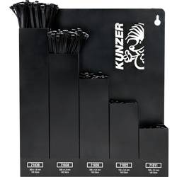 Kunzer 7KBS500, sada stahovacích pásek, 100 mm, 150 mm, 200 mm, 300 mm, 360 mm, černá, 500 ks
