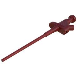 SKS Hirschmann KLEPS 30 rt malá krokosvorka, konektor 4 mm, Ohne Messkategorie, červená