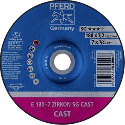 PFERD TOOLS 62217738 E 180-7 ZIRKON SG CAST brusný kotouč lomený Průměr 180 mm Ø otvoru 22.23 mm Šedá / tvárná litina, Litá kůže 10 ks