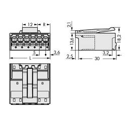WAGO 2092 konektor do DPS 3, rozteč 5 mm, 2092-1523/002-000, 100 ks