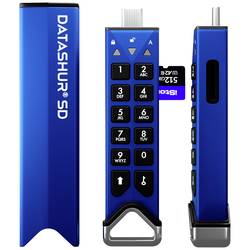 iStorage IS-FL-DSD-256-SP externí čtečka paměťových karet 0 GB modrá IS-FL-DSD-256-SP USB-C® 3.2