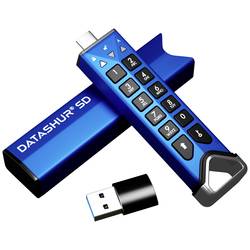 iStorage IS-FL-DSD-256-SP externí čtečka paměťových karet 0 GB modrá IS-FL-DSD-256-SP USB-C® 3.2