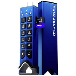 iStorage IS-FL-DSD-256-SP externí čtečka paměťových karet 0 GB modrá IS-FL-DSD-256-SP USB-C® 3.2