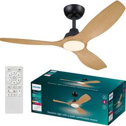 Philips LED Olas stropní ventilátor 30 W (Ø x v) 1320 mm x 310 mm černá s dálkovým ovládáním, stmívatelný