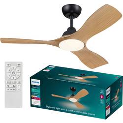 Philips LED Olas stropní ventilátor 30 W (Ø x v) 1070 mm x 310 mm černá s dálkovým ovládáním, stmívatelný