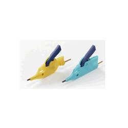 SKS Hirschmann KLEPS FP 2B sada krokosvorek, konektor 0,64 mm, Ohne Messkategorie, zelená, žlutá