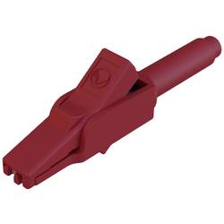 SKS Hirschmann MA 260 SH rt bezpečnostní krokosvorka, konektor 4 mm, CAT II 300 V, červená