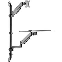 Neomounts WL90-325BL1 držák na zeď pro monitor 43,2 cm (17) - 81,3 cm (32) černá odkládací místo na klávesnici, nastavitelná výška, naklápěcí, nakláněcí, otočný