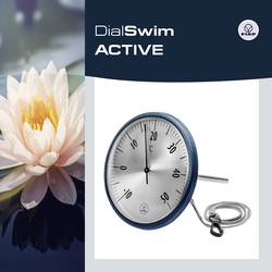 FIAP DialSwim ACTIVE bazénový teploměr nerezová ocel, modrá (eloxovaná) 2994