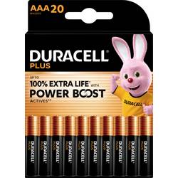 Duracell Plus Power Boost mikrotužková baterie AAA alkalicko-manganová 1.5 V 20 ks