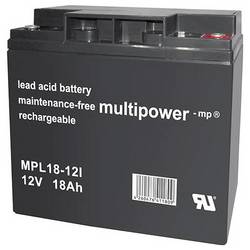 multipower MPL18-12 146660 olověný akumulátor 12 V 18 Ah olověný se skelným rounem (š x v x h) 181 x 167 x 76 mm šroubované M5 bezúdržbové, nepatrné vybíjení