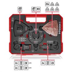 Einhell 708136 XLPLUS-CASE HCS , Oxid hlinitý, chrom-vanadová ocel sada multifunkčního nářadí 1 sada