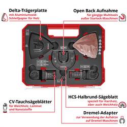 Einhell 708136 XLPLUS-CASE HCS , Oxid hlinitý, chrom-vanadová ocel sada multifunkčního nářadí 1 sada
