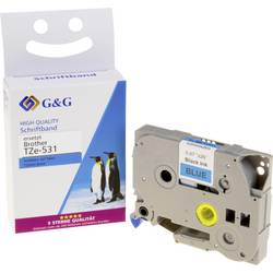 páska do štítkovače G&G BB-B-G-531 kompatibilní náhradní Brother TZe-531 Barva pásky: modrá Barva písma: černá 12 mm 8 m