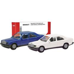 Herpa 012409-009 H0 model osobního automobilu Mercedes Benz 190E, modrá a bílá