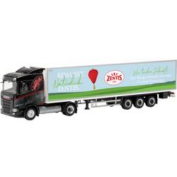 Herpa 317696 H0 model nákladního vozidla Scania Chladící kufr CR20 ND – návěs LNG „Zentis“ (Severní Porýní-Vestfálsko/Cáchy)