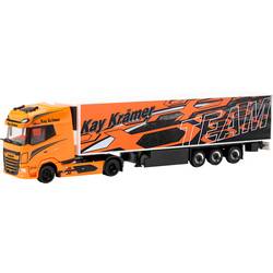 Herpa 317634 H0 model nákladního vozidla DAF Chladicí kufr XG+ s nářadím „Kay bymer“ (Meklenbursko-přední Pomořansko/Žito)