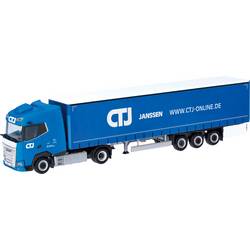 Herpa 318495 H0 model nákladního vozidla DAF XG zahradní plachetnice „CTJ“ (Severní Porýní-Vestfálsko/Dormagen)