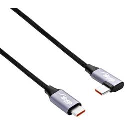 Akyga USB kabel USB-C ® zástrčka, USB-C ® zástrčka 0.30 m černá AK-USB-53