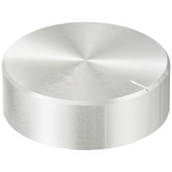 TRU COMPONENTS TC-11696512 otočný knoflík s označením stříbrná (Ø x v) 40 mm x 13 mm hliník, plast 1 ks
