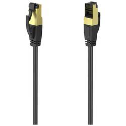 Hama 00200693 RJ45 síťové kabely, propojovací kabely CAT 8 S/FTP 3 m černá pozlacené kontakty 1 ks