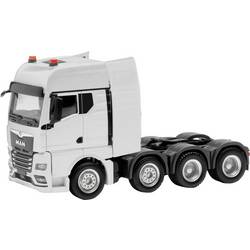 Herpa 316958 H0 model nákladního vozidla MAN TGX těžkotonážní tahač s 4 nápravami (odpružený, 8x4), bílá