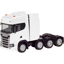 Herpa 308601-004 H0 model nákladního vozidla Scania Hochůčka těžkého tahače CS20 4osý (8x4), bílá