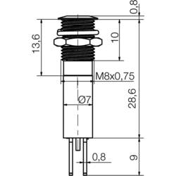 Signal Construct SFEU086225 indikační LED studená bílá 12 V/AC, 12 V/DC 3680 mcd