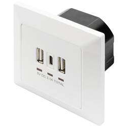 Digitus DA-70618 USB nabíjecí zásuvka do zdi s USB bílá