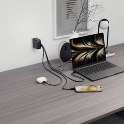 HYPER HyperJuice® 70W USB-C cestovní nabíječka, GaN, s adaptérem pro Evropu, s britským adaptérem, s americkým adaptérem, 1x USB A , 2x USB-C®, 70 W, Dodávka